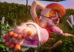 5_toes anthro barefoot eyewear feet female foot_fetish glasses grass hair looking_back lying open_mouth orange_hair outside plant soles solo toes 699mha sega sonic_the_hedgehog_(series) vanilla_the_rabbit lagomorph leporid mammal rabbit 3d_(artwork) digital_media_(artwork) hi_res