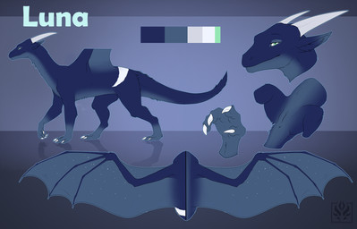 2_horns 4_fingers anus blue_body blue_countershading blue_eyes blue_fur blue_membrane claws countershade_face countershade_fur countershade_neck countershade_tail countershade_torso countershading digitigrade eyebrows eyelashes feet female feral finger_claws fingers fur genitals gloves_(marking) horn leg_markings logo looking_at_viewer looking_forward markings membrane_(anatomy) membranous_wings mouth_closed multicolored_body multicolored_fur narrowed_eyes non-mammal_vulva pupils quadruped side_view simple_background slit_pupils smooth_horn snout socks_(marking) solo spread_legs spreading standing tail tailbutt tapering_tail text toe_claws toes two_tone_body two_tone_fur vulva white_claws white_horn white_markings wings jadedragoness european_mythology mythology luna_(uhhhh_sure) dragon furred_dragon furred_scalie mythological_creature mythological_scalie scalie western_dragon 2019 artist_logo artist_name character_name digital_media_(artwork) digital_painting_(artwork) hi_res model_sheet painting_(artwork) shaded