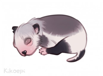 ambiguous_gender eyes_closed feral fur hair neonate sleeping solo white_body white_fur young kikoepi hellaverse helluva_boss mythology loona_(helluva_boss) canid canid_demon canine demon mammal mythological_canine mythological_creature hi_res female_(lore)