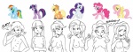 absurd_res alternate_species applejack_(mlp) big_breasts blonde_hair blue_body blue_eyes blue_feathers blue_fur breast_size_difference breasts clothed clothing comparison english_text equid equine feathered_wings feathers female feral fluttershy_(mlp) friendship_is_magic frown fur green_eyes group hair hasbro hi_res horn horse huge_breasts human humanized lineup long_hair looking_at_viewer mammal mane_six_(mlp) megasweet multicolored_hair my_little_pony mythological_creature mythological_equine mythology nipples nude pegasus pink_body pink_fur pink_hair pinkie_pie_(mlp) pony purple_eyes purple_hair quadruped rainbow_dash_(mlp) rainbow_hair rarity_(mlp) restricted_palette simple_background small_breasts smile tail text topless twilight_sparkle_(mlp) two_tone_hair unicorn wings yellow_body yellow_feathers