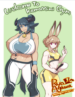 armband athletic bell bell_collar biceps big_breasts biped black_bottomwear black_clothing black_horn black_nails black_topwear blue_clothing blue_eyes blue_hair blue_topwear bottomwear bra breast_size_difference breasts brown_hair cleavage clothed clothing collar colored_nails curved_horn curvy_figure dipstick_ears dual_holding duo ear_markings eyebrow_through_hair eyebrows eyelashes female front_view green_background hair hand_on_hip holding_note_pad holding_object holding_pen holding_writing_utensil horn huge_breasts japanese leggings legwear light_body light_skin long_hair looking_at_viewer medium_breasts multicolored_bottomwear multicolored_clothing multicolored_ears multicolored_topwear muscular muscular_female nails note_pad notebook pale_skin pen ponytail red_eyes short_hair shorts side_view simple_background size_difference smile sports_bra standing tan_body tan_skin text topwear translucent translucent_hair two_tone_bottomwear two_tone_clothing two_tone_topwear underwear voluptuous white_bottomwear white_clothing white_topwear wristband writing_text writing_utensil yellow_bottomwear yellow_clothing yellow_topwear ryo_agawa animal_humanoid bovid bovid_humanoid bovine bovine_humanoid cattle_humanoid humanoid lagomorph lagomorph_humanoid leporid_humanoid mammal mammal_humanoid rabbit_humanoid 2016 digital_media_(artwork) english_text portrait three-quarter_portrait url watermark