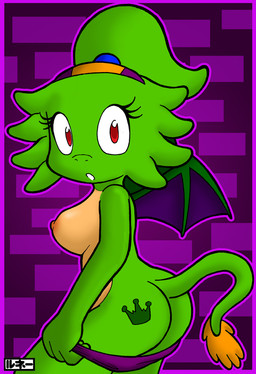 abstract_background accessory anthro big_breasts big_butt birthmark border breasts butt cjk_character clothed clothing feathered_tail feathers female gradient_background green_body hair headband long_tail looking_at_viewer looking_back magenta_eyes markings multicolored_body nipples non-mammal_breasts non-mammal_nipples outline panties panties_down partially_clothed ponytail prehensile_tail purple_background purple_border purple_clothing purple_outline purple_panties purple_underwear short_hair side_boob simple_background solo spread_wings surprised tail two_tone_body underwear underwear_down white_mouth wings runeechan mythology arrow_(spdy4) arrow_the_dragon arrow_xiang_long couatl dragon eastern_dragon feathered_scalie feathered_snake hybrid mythological_creature mythological_scalie reptile scalie snake 2014 digital_media_(artwork) signature
