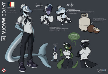 anthro coconut drupe_(fruit) female food fruit gas_canister group male plant purple_tongue sailor_uniform smug_expression smug_eyes smug_face smug_grin text tongue trio uvula wide-open_mouth phosphoruscrow avian bird cetacean corvid corvus_(genus) crow dolphin lizard mammal marine oscine passerine reptile scalie toothed_whale english_text model_sheet