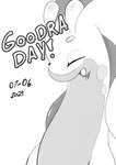 male smile solo jadenarts nintendo pokemon generation_6_pokemon goodra pokemon_(species) absurd_res comic cover cover_art cover_page hi_res monochrome