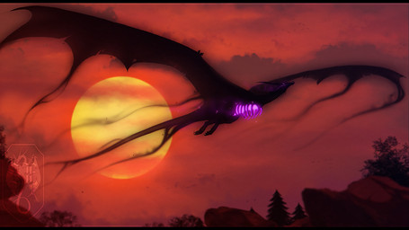 black_bars day detailed_background feral flying membrane_(anatomy) membranous_wings outside sky solo sun tail wings sinistereternity european_mythology mythology dragon mythological_creature mythological_scalie scalie western_dragon wyvern 16:9 2018 digital_media_(artwork) hi_res widescreen