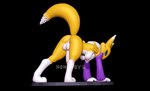 3d_modeling 3d_print all_fours anthro anus balls black_sclera blue_eyes breasts butt clothing erection fur genitals gloves gynomorph handwear humanoid_genitalia humanoid_penis intersex looking_back nipples penis presenting solo yellow_body nonotoys bandai_namco digimon canid digimon_(species) mammal renamon 3d_(artwork) digital_media_(artwork) hi_res