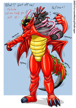 bound clothing encasement handwear latex latex_clothing male mitten_hands mittens struggling suit_transformation takeover transformation american_dragon:_jake_long disney european_mythology mythology dragon mythological_creature mythological_scalie scalie western_dragon hi_res