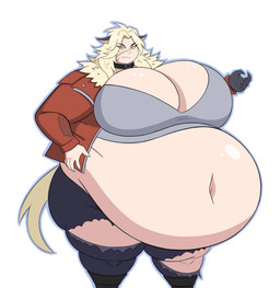 belly belly_rolls big_belly big_breasts bottomwear breasts cleavage clothed clothing collar cute_fangs deep_navel denim denim_bottomwear denim_clothing facial_scar fangs fat_arms fat_rolls female hair huge_belly huge_breasts huge_thighs jeans love_handles midriff navel obese obese_female overweight overweight_female pants scar simple_background solo tail teeth thick_thighs torn_bottomwear torn_clothing torn_jeans torn_pants wide_hips yellow_eyes mizz-britt deadlock_(game) mythology valve lilah_silver animal_humanoid canid canid_humanoid canine canine_humanoid humanoid mammal mammal_humanoid mythological_canine mythological_creature werecanid werecanine werecreature werewolf wolf_humanoid absurd_res digital_media_(artwork) hi_res