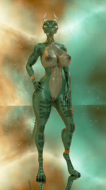 abs amber_eyes anthro athletic bedroom_eyes big_breasts big_butt big_eyes big_nipples black_nipples black_pussy blinking bracelet breasts butt claws clothing cosmic_background digit_ring female finger_ring genitals gold_(metal) gold_jewelry green_body horn horn_jewelry horn_ring jewelry legwear looking_at_viewer mirror mirror_reflection music music_video narrowed_eyes navel navel_piercing necklace nipples nude piercing presenting pussy reflection ring_(jewelry) rotating rotation scales seductive sky smile solo space space_background spinning standing star starry_sky tail thick_thighs tights wide_hips radioicetive sound_warning microsoft the_elder_scrolls amber_eyes_(character) animal_humanoid argonian humanoid scalie scalie_humanoid 3d_(artwork) 3d_animation animated digital_media_(artwork) hi_res high_framerate huge_filesize short_playtime sound turntable_(animation) webm