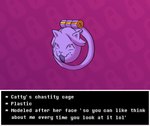 catty_(undertale) chastity_cage chastity_device dracozhilla felid locktober mammal text undertale_(series) zero_pictured