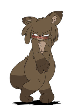 anthro blush brown_body brown_fur embarrassed embarrassing_nudity fur male nude nude_male solo thick_thighs owen_nsfw owen_fursona canid canine mammal raccoon_dog tanuki absurd_res hi_res