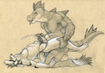 abdominal_bulge alligator anal anal_penetration balls biceps cum cum_in_ass cum_inside cum_pool cumshot dripping erection eyes_closed fangs feraligatr gay handjob holding horn male monochrome muscles nintendo nude open_mouth orgasm pecs penetration penis plain_background pokémon reptile scalie sepia sergal sex sheath sketch tongue tongue_out tush unusual_penis vein video_games
Rating: Explicit
Score: 15
User: reshiram_
Date: May 04, 2013