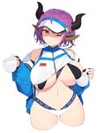 big_breasts bodily_fluids breasts clothing container cup female hair horn lactating milk one_eye_closed panties purple_hair simple_background solo underwear white_background wink yellow_eyes pepper0 arknights hypergryph studio_montagne sideroca_(arknights) animal_humanoid bovid bovid_humanoid bovine bovine_humanoid cattle_humanoid humanoid mammal mammal_humanoid 2021 hi_res