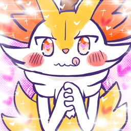 ambiguous_anthro ambiguous_gender anthro biped blush blush_stickers hands_together heart_eyes heart_symbol licking licking_lips looking_at_viewer object_in_tail simple_background solo sparkles stick stick_in_tail tail tongue tongue_out annyui0611 nintendo pokemon braixen canid generation_6_pokemon mammal pokemon_(species) 1:1 2024 digital_drawing_(artwork) digital_media_(artwork) half-length_portrait hi_res japanese_description portrait translated_description