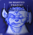 angry cybernetics machine male simple_background solo wasted_years chip_n'death iron_maiden_(band) somewhere_in_time eddie_(iron_maiden) cyborg mammal murid murine rat rodent 2010 blue_theme cool_colors