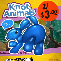 abdl balloon balloon_animal blue_body candy clean_diaper dessert diaper digigrade_legs feral food inflatable solo r3drunner animate_inanimate canid canine living_balloon living_inflatable mammal hi_res