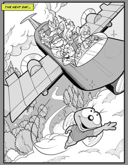aircraft airplane anthro cloud eyewear female flying goggles group hair male path plant ponytail propeller smile sparkles tree vehicle chris_fischer chip_'n_dale_rescue_rangers disney dale_(disney) foxglove_(cdrr) gadget_hackwrench monterey_jack_(cdrr) sparky_(cdrr) tammy_squirrel zipper_(cdrr) arthropod bat chipmunk fly_(animal) ground_squirrel insect mammal mouse murid murine rodent sciurid tree_squirrel comic hi_res