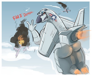 aircraft airplane anthro black_nose butt cloud explosion female fire flying group looking_back machine sky trio vehicle white_body white_butt white_star white_wings wings tanketkawe aeromorph living_aircraft living_airplane living_machine living_vehicle 2026