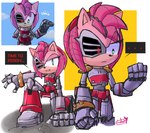 anthro clothing dialogue ellipsis female footwear gloves handwear simple_background solo text text_box heartludwig netflix sega sonic_prime sonic_the_hedgehog_(series) amy_rose rusty_rose eulipotyphlan hedgehog mammal 2023 english_text hi_res signature