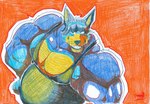 anthro barazoku big_muscles blue_body blue_fur body_hair chest_hair clothing eyebrows fur hairy huge_muscles looking_at_viewer male multicolored_body multicolored_fur musclegut muscular muscular_anthro muscular_male shirt smile smiling_at_viewer solo tight_clothing topwear two_tone_body two_tone_fur whiskers pinumontbalou bluey_(series) bandit_heeler australian_cattle_dog canid canine canis cattledog domestic_dog herding_dog mammal pastoral_dog absurd_res hi_res