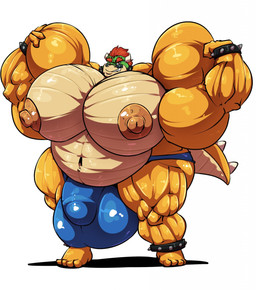 anthro balls big_balls big_bulge big_muscles big_pecs big_penis bracelet bulge clothing collar eyewear genitals grin horn huge_balls huge_bulge huge_muscles huge_pecs huge_penis hyper hyper_balls hyper_bulge hyper_genitalia hyper_muscles hyper_pecs hyper_penis jewelry looking_at_viewer male musclegut muscular muscular_anthro muscular_male navel nipples pecs penis simple_background smile solo spiked_bracelet spiked_collar spikes sunglasses underwear white_background bobert mario_bros nintendo bowser koopa scalie 2018 hi_res