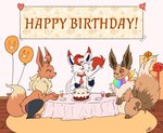 balloon birthday bow_(feature) bow_ribbon box cake container creature_print dessert feral fluffy fluffy_tail food gift gift_bow gift_box group happy_birthday head_print inflatable kerchief male male/male print_balloon tail text trio kure_uwu_(artist) mythology nintendo pokemon pokemon_cafe_remix pokemon_legends_arceus chip_(dragonvee) eti_(utopianvee) fan_character kai_mew-(character) dragon eevee generation_1_pokemon generation_8_pokemon hisuian_form hisuian_zorua hybrid legendary_pokemon mew_(pokemon) mythological_creature mythological_scalie pokemon_(species) regional_form_(pokemon) scalie english_text hi_res