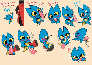 1_artificial_limb abdominal_bulge age_difference amputee animal_genitalia animal_penis anthro anthro_on_anthro anthro_penetrated anthro_penetrating anthro_penetrating_anthro anthro_penetrating_female bat_wings blue_body blush bodily_fluids breath breathing clitoris clothing cum cum_in_vagina cum_inside cum_on_body cum_on_chest cum_on_face cum_on_wings cum_taste cute_fangs dialogue disability drooling duo eye_roll eyelashes faceless_character faceless_male fangs fellatio female female_focus female_on_anthro female_penetrated fleshlight_position flying_sweatdrops fucked_silly genital_fluids genitals gloves handwear happy heart_(marking) heart_eyes heart_symbol holding_character huge_penetration larger_anthro larger_male licking licking_lips loli looking_at_another looking_at_genitalia looking_at_partner looking_at_penis looking_pleasured male male/female male_on_anthro male_penetrating male_penetrating_anthro male_penetrating_female markings membrane_(anatomy) membranous_wings motion_lines nervous one_eye_closed open_mouth open_smile oral oral_penetration panting pegleg penetration penile penile_penetration penis penis_in_mouth penis_in_vagina question question_mark raised_arm saliva semi-anthro sex shaking shallow_penetration simple_background sitting size_difference smaller_anthro smaller_female smaller_penetrated smile solo_focus spread_legs spreading standing sweat sweatdrop tapering_penis teeth text tongue tongue_out tongue_out_fellatio vaginal vaginal_fluids vaginal_penetration vulva wingjob wings yellow_sclera young young_anthro young_female younger_penetrated soulcentinel cartoon_network mao_mao:_heroes_of_pure_heart adorabat sheriff_mao_mao_mao bat domestic_cat felid feline felis mammal absurd_res english_text hi_res sequence sketch_page
