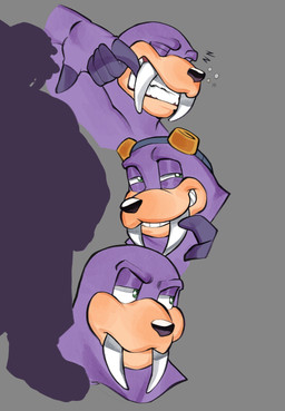 anthro black_nose claws eyewear eyewear_on_head finger_claws goggles goggles_on_head green_eyes grin group male picking_teeth purple_body smile solo solo_focus tan_snout trio tusks unimpressed itboboinc archie_comics sega sonic_the_hedgehog_(archie) sonic_the_hedgehog_(comics) sonic_the_hedgehog_(satam) sonic_the_hedgehog_(series) rotor_the_walrus aquatic mammal pinniped walrus 2025 absurd_res digital_drawing_(artwork) digital_media_(artwork) expression_sheet hi_res