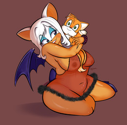 anthro big_breasts breasts clothing female lingerie negligee nipple_outline overweight overweight_anthro overweight_female plushie plushophilia pose sleepwear slightly_chubby slightly_chubby_female solo thick_thighs translucent translucent_clothing wide_hips nerdboner sega sonic_the_hedgehog_(series) miles_prower rouge_the_bat bat mammal hi_res pinup
