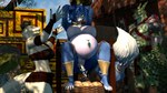 4_toes 5_fingers anklet anthro armor arms_tied bandage bandaged_hand basket bdsm belly big_belly big_breasts big_butt black_sclera blue_body blue_fur blue_hair bodily_fluids bondage boots bottomwear bound bra bracelet bracers breasts butt circlet claws clothed clothed_anthro clothed_female clothed_male clothing container day egg egg_from_pussy feet female fingers footwear forest fur furgonomics gauntlets genital_fluids genitals gloves gold_(metal) gold_jewelry green_body green_eyes green_scales group hair handwear holding_melee_weapon holding_object holding_polearm holding_spear holding_weapon horn huge_belly jewelry jungle kneeling legs_tied loincloth looking_pleasured male markings melee_weapon multicolored_body multicolored_fur muscular muscular_anthro muscular_male navel navel_piercing nipple_piercing nipples nude nude_anthro nude_female open_mouth oviposition pauldron piercing plant polearm pregnant pregnant_anthro pregnant_female priest pussy raised_arms restraints ritual rope rope_bondage scales shoes shrub spear tattoo teal_eyes tent thick_thighs toes tongue tongue_out tree tribal tribal_markings tribal_tattoo trio underwear vaginal_fluids weapon white_body white_fur white_scales thevestige petruz_(modeler) warfaremachine_(modeler) nintendo star_fox krystal_(star_fox) lizard_(petruz) warfare_krystal canid canine fox lizard mammal reptile scalie sharpclaw_(star_fox) 16:9 3d_(artwork) digital_media_(artwork) hi_res source_filmmaker_(artwork) widescreen