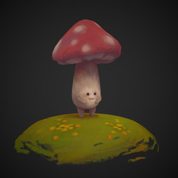 3_fingers :3 ambiguous_gender ambiguous_humanoid black_background black_eyes closed_smile dot_eyes featureless_crotch featureless_legs fingers fungus grass light mouth_closed multicolored_body multicolored_skin no_eyebrows noseless not_furry plant red_body red_skin simple_background simple_eyes smile solo standing white_body white_skin kellie_lautier mushy_the_mushroom elemental_creature fungi_fauna humanoid 1:1 2023 3d_(artwork) 3dcoat_(artwork) adobe_photoshop_(artwork) autodesk_maya_(artwork) colored digital_media_(artwork) english_description lighting shaded zbrush_(artwork)