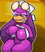 angry annoyed anthro areola bandeau big_areola big_breasts biped blue_eyes bodily_fluids bottomless bottomless_female bouncing_breasts breast_play breast_rest breasts bukkake camera_view clothed clothing cum cum_on_breasts cum_on_chest cum_on_eye cum_on_face cum_on_hips cum_on_leg curvy_figure erection eyewear eyewear_on_head female genital_fluids genitals grabbing_own_breast group hair huge_breasts kerchief long_hair male male/female navel nipples non-mammal_breasts non-mammal_navel non-mammal_nipples offscreen_male penis purple_body questionable_consent raised_bandeau shocked sunglasses sunglasses_on_head thick_thighs topwear wide_hips syrupglazed waffafries sega sonic_riders sonic_the_hedgehog_(series) wave_the_swallow avian bird hirundinid oscine passerine swallow_(bird) 2d_animation animated no_sound short_playtime webm