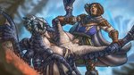 anthro anthro_penetrated armor balls blue_body blue_scales breasts brown_hair chainmail clothed clothed_human clothed_male clothing duo female female_on_human female_penetrated from_front_position genitals gloves hair handwear horn horn_jewelry horn_ring human_on_anthro human_penetrating human_penetrating_anthro human_penetrating_female interspecies jewelry knight male male/female male_on_anthro male_penetrating male_penetrating_anthro male_penetrating_female membrane_(anatomy) membranous_wings nipples nude nude_anthro nude_female open_mouth penetration penile penile_penetration penis penis_in_pussy penis_poking_out pussy ring_(jewelry) scales sex spread_legs spreading vaginal vaginal_penetration warrior wings neryxon blizzard_entertainment european_mythology mythology warcraft lorien_(shadowoftudhope) venragosa_(fluffyvenra) dracthyr dragon human mammal mythological_creature mythological_scalie scalie western_dragon 16:9 2024 alternate_version_at_source widescreen