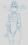 anthro blush bulge choker clothed clothing crossdressing femboy jewelry male necklace panties solo text thong underwear wetwasabi looney_tunes warner_brothers daffy_duck anatid anseriform avian bird duck absurd_res english_text hi_res monochrome