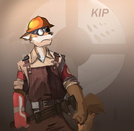 anthro armor eyewear goggles hard_hat headgear helmet holding_object holding_tool male monkey_wrench solo tail tools worker wrench ayato team_fortress_2 valve valve_corporation engineer_(team_fortress_2) kipfox canid canine fox mammal red_fox true_fox 2007