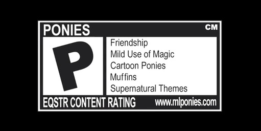 advertisement black_background black_border border parody simple_background text warning zero_pictured unknown_artist esrb hasbro my_little_pony crossover english_text grandfathered_content url