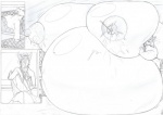 anthro bathroom belly big_belly big_breasts black_hair blackfox85 bloated bodily_fluids breast_expansion breasts comic expansion felid female gin_(blackfox85) hair hose hose_inflation huge_breasts hyper hyper_breasts inflation kitty_vanilji lactating lion liquid_inflation mammal mature_anthro mature_female monochrome nipples nude overweight pantherine traditional_media_(artwork) water_inflation