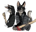 5_fingers alternate_species anthro bass_guitar black_hair black_nose clothed clothed_anthro clothed_male clothing fingers front_view fur furrification grey_body grey_fur guitar guitar_strap hair half-closed_eyes holding_guitar holding_musical_instrument holding_object hoodie inner_ear_fluff jacket male male_anthro mouth_closed musical_instrument narrowed_eyes pattern_clothing pattern_hoodie pattern_topwear pink_inner_ear playing_guitar playing_music plucked_string_instrument simple_background smile solo string_instrument striped_clothing striped_hoodie striped_topwear stripes tail topwear tuft whiskers white_inner_ear_fluff axian6777 fall_out_boy pete_wentz mammal 2025 digital_drawing_(artwork) digital_media_(artwork) half-length_portrait portrait