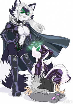 ambiguous_gender anthro armwear big_breasts black_armwear black_body black_clothing black_elbow_gloves black_fur black_gloves black_handwear black_latex black_legwear black_thigh_boots black_thigh_highs boots bottomwear bound breasts cape clothing domino_mask drone dronification duo elbow_gloves encasement eyemask eyewear fangs female fluffy fluffy_tail footwear fur gloves grey_body grey_fur hair handwear kneeling latex latex_armwear latex_clothing latex_elbow_gloves latex_gloves latex_handwear latex_legwear latex_manipulation latex_thigh_highs latex_transformation legwear liquid_latex long_hair mask multicolored_body multicolored_fur shoes skirt supervillain tail teeth thigh_boots thigh_highs transformation two_tone_body two_tone_fur white_body white_fur white_hair kandlin emily_(queenemily) milena_kazemira american_opossum hybrid mammal marsupial mephitid procyonid raccoon skunk vampire 2022 hi_res trans_(lore) trans_woman_(lore)