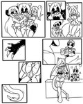 4:5 anthro bartender bear bedroom_eyes bottomwear canid canine chaoscroc cleavage_cutout clothed clothing comic cutout dragon embrace female fox gender_transformation giant_panda group growth heart_symbol hi_res horn horn_growth human hypnosis lagomorph leporid machine male mammal midriff mind_alteration mind_control monochrome mtf_transformation mythological_creature mythological_scalie mythology narrowed_eyes partially_clothed personality_change rabbit robot scalie seductive skimpy skirt species_transformation surprised_expression tail tail_growth tight_clothing transformation trio waiter wing_growth wings