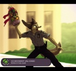 achievement achievement_overlay achievement_unlocked anthro arms_bent badge basket belt bent_leg bottomwear building clothed clothing club_(weapon) container food fruit fully_clothed fur grainy grass head_turned holding_object humor logo looking_offscreen lunging male melee_weapon motion_blur nightstick open_mouth outside overlay pants plant police police_officer police_uniform pun security security_guard shirt solo straight_leg tail tan_body tan_fur text text_on_clothing text_on_shirt text_on_topwear throwing topwear uniform video_game_logo visual_pun weapon wide_stance xbox_logo xbox_overlay xbox_software fighterjet microsoft xbox xbox_game_studios lux_(character) canid canine fox mammal 2012 english_text letterbox signature source_request unavailable_at_source