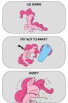 confetti cutie_mark eyes_closed female feral hair lying pink_hair solo text heir-of-rick friendship_is_magic hasbro my_little_pony pinkie_pie_(mlp) earth_pony equid equine horse mammal pony 2016 2:3 comic english_text hi_res meme