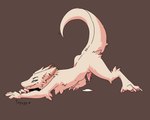 anthro ass_up bodily_fluids erection genital_fluids leaking_precum looking_at_viewer male precum presenting raised_tail simple_background solo tail tinywag canary_(fiaskers) hi_res