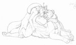 ambiguous_penetration anthro anthro_on_feral anthro_penetrating anthro_penetrating_feral bestiality collar duo female female_penetrated feral feral_penetrated grabbing_hands holding_hips intimate male male/female male_on_feral male_penetrating male_penetrating_female male_penetrating_feral penetration penile penile_penetration scarf sex tail_wrapped_around tail_wrapped_around_neck toradoshi sabbyth canid canine canis felid mammal pantherine tiger wolf monochrome