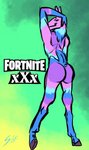 anthro arm_down butt cloven_hooves femboy fluffy fluffy_tail hand_behind_head hooves long_ears looking_at_viewer looking_back looking_back_at_viewer male neck_tuft presenting presenting_hindquarters raised_arm short_tail sketchy slim solo standing tail tuft monsters_and_mutants epic_games fortnite loot_llama_(fortnite) camelid llama mammal absurd_res hi_res