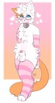 animal_genitalia anthro arm_warmers armwear balls bell bell_collar blush clothing collar eyewear genitals glasses leg_warmers legwear looking_at_viewer male penis sheath smile solo tail calicobells leo_(boopisboy) domestic_cat felid feline felis mammal hi_res