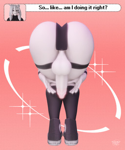 anthro balls big_butt butt clothing femboy fur genitals hair horn male penis solo text white_body white_fur melongoat3d undertale undertale_(series) asriel_dreemurr asriel_dreemurr_(god_form) boss_monster_(undertale) bovid caprine goat mammal 3d_(artwork) 5:6 absurd_res digital_media_(artwork) hi_res