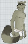 anthro biped black_claws black_eyes black_nose body_hair briefs briefs_only bulge checkered checkered_background cigarette cigarette_in_mouth claws clothed clothing colored_seam_underwear eye_markings eyebrows facial_markings fluffy fluffy_tail fur grey_body grey_fur grey_seam_briefs grey_seam_underwear happy_trail head_markings looking_back male male_anthro markings multicolored_body navel nipples notched_ear object_in_mouth partially_clothed partially_clothed_male pattern_background pink_nipples raised_eyebrow simple_background skinny slim solo standing striped_markings striped_tail stripes tail tail_markings tighty_whities topless topless_male underwear underwear_only whiskers white_background white_briefs white_clothing white_underwear yellow_sclera unsafescapewolf sly_cooper_(series) sony_corporation sony_interactive_entertainment sucker_punch_productions tennessee_kid_cooper mammal procyonid raccoon 2024 digital_drawing_(artwork) digital_media_(artwork) hi_res portrait three-quarter_portrait