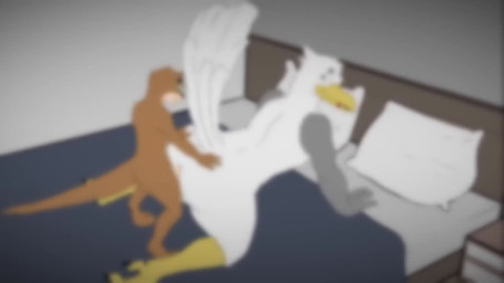 anal anal_penetration anthro audible_ejaculation avian_feet balls balls_touching beak bed bedroom bodily_fluids brown_body brown_fur claws cum cum_on_balls cum_on_chest cum_on_penis cum_while_frotting duo eyes_closed eyewear feathers foreskin from_behind_position frottage fur furniture genital_fluids genitals glasses green_eyes grey_body grey_eyes grey_feathers handjob_frottage humanoid_genitalia humanoid_penis larger_penetrated looking_at_another looking_at_partner looking_back looking_back_at_another looking_back_at_partner looking_pleasured male male/male on_bed orgasm otter_tail penetration penile penis penises_touching pink_penis sex simultaneous_orgasms size_difference smaller_penetrated stand_and_carry_position standing standing_doggystyle standing_sex switching_places tail tail_feathers text toe_claws wearing_glasses white_body white_feathers yellow_beak das sound_warning avian bird gull herring_gull lari larid mammal mustelid otter 2d_animation animated artist_name commissioner_name long_playtime motion_tweening sound