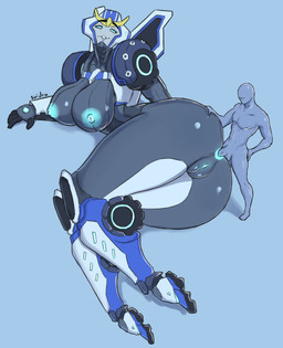 anal anal_penetration anus big_butt blue_anus blue_nipples blue_vulva breasts butt duo female female_penetrated genitals human_on_humanoid human_penetrating human_penetrating_humanoid humanoid_penetrated interspecies larger_female larger_penetrated machine male male/female male_penetrating male_penetrating_female nipples not_furry penetration penile penile_penetration penis sex size_difference smaller_male vulva saidra hasbro takara_tomy transformers anon strongarm_(character) cybertronian human humanoid mammal robot robot_humanoid 2021 absurd_res hi_res